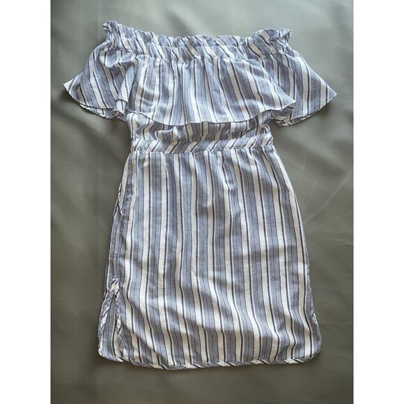 LinenLux | Medium | Flutter Shoulder Blouson Dress | Coverup | POCKETS | EUC - Picture 9 of 15